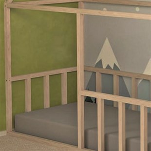 Markaawm Montessori Çocuk Yatak Doğal Çam Ağacı Yatak 90X190 Nisa
