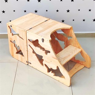 Nirvana Montessori Yatak Sedir Karyola | MarkaawmMontessori Öğrenme Kulesi Köpek Balığı Çocuk Masa Sandalye Takımı