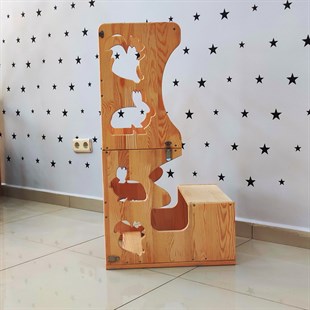 Nirvana Montessori Yatak Sedir Karyola | MarkaawmMontessori Öğrenme Kulesi Tavşan Çocuk Masa Sandalye Takımı