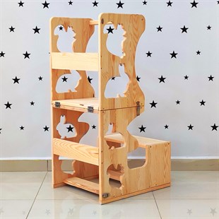Nirvana Montessori Yatak Sedir Karyola | MarkaawmMontessori Öğrenme Kulesi Tavşan Çocuk Masa Sandalye Takımı